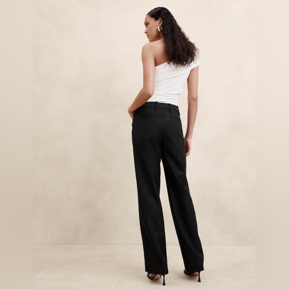NWT! Banana Republic Black Lido Straight Italian Wool Pant - Multiple ♥️ - Picture 3 of 6